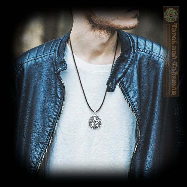 Tetragrammaton Talisman: A Symphony of Swirling Symbols in Sterling Silver